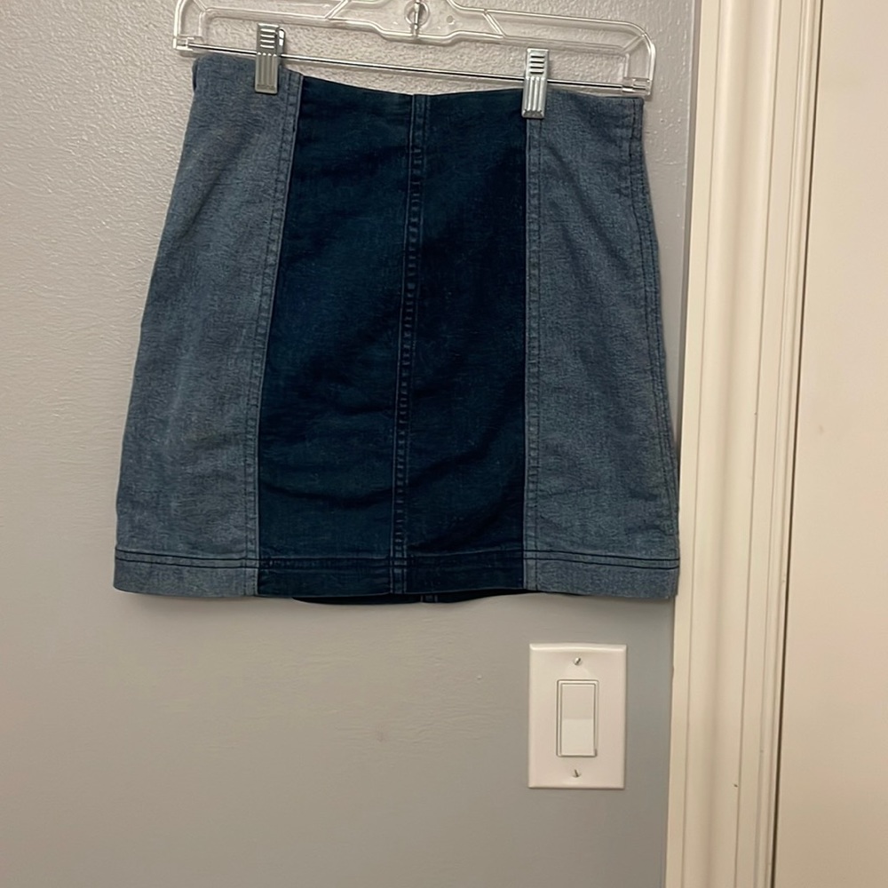 Free People denim skirt